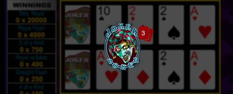 Joker Poker 3 Hands