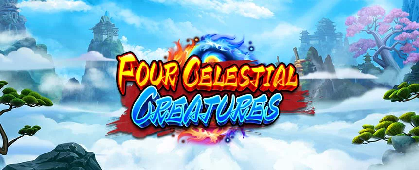 Dive into a dazzling intergalactic quest with the Four Celestial Creatures slot at Cafe Casino. This gorgeous game has a Free Spins round, Activated Reel, and other celestial surprises.