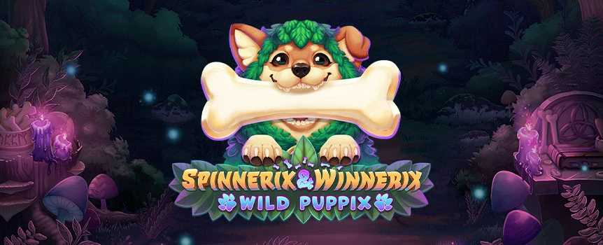 Embark on a mystical adventure with Spinnerix & Winnerix: Wild Puppix, featuring the Bone Collector, Points System, and expansive Free Spins for enchanted wins.