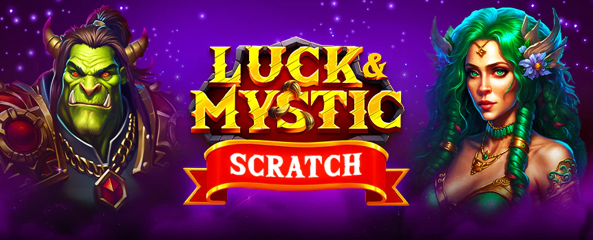 Do you have what it takes to scratch off some really big prizes? Find out when you play the Luck & Mystic Scratch online game at Cafe Casino.