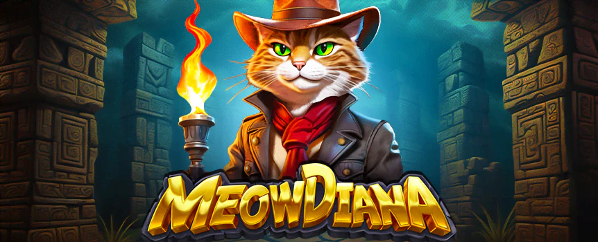 Raid a hidden ancient Egyptian temple in Meowdiana. Try this game at Cafe Casino and run off with Free Spins, Expanding Wilds, and a 2,500x Jackpot!