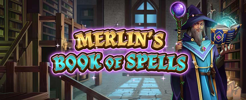 Enter the magical and mystical world of Merlin, the legendary wizard, and see what prizes you can win in the Merlin’s Book of Spells online slot game at Café Casino.