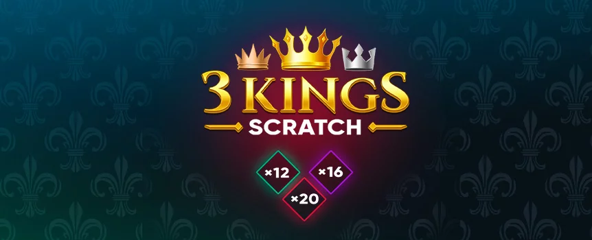 If scratch card games are your thing, then you’re definitely going to want to play the 3 Kings Scratch online scratch game at Cafe Casino.