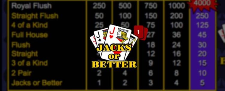 Jacks Or Better 1 Hand