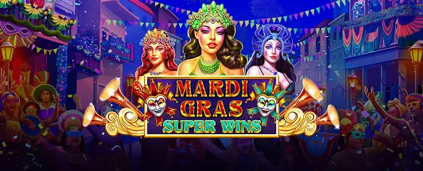 Get ready to party with the Mardi Gras Super Wins online slot! This vibrant game features five reels, three rows, and five paylines, plus exciting Wild Multipliers that boost payouts. Land Super Wins for instant jackpots and Free Spins, giving you even more chances to win. With colorful graphics and upbeat music, it’s the perfect way to celebrate and score big!