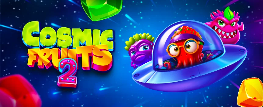 Aliens from somewhere deep in outer space are the centerpiece of an exciting new online slot game called Cosmic Fruits 2. This game is actual the sequel to the original, which quickly built a stable following among players everywhere.
This version of the game significantly improved visuals across its six reels and five rows, with three of the reels to the left and three to the right of a glowing black orb in the middle. All of the symbols in the game are cartoon aliens and bright gems.
The base game is tons of fun all by itself, but the game is really taken to the next level when you’re able to trigger one of the special features. The Free Spins round is the crown jewel, and it also features the possibility of Random Multipliers.
So, see what prizes you can bring back to Earth by playing this online slot game at Café Casino, where you can bring prizes back to Earth.