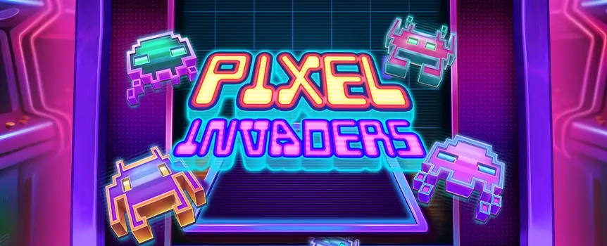 Suit up for intergalactic fun with Pixel Invaders. Cascading wins, Energy Balls, and four levels of Free Spins are here to light up your reels.