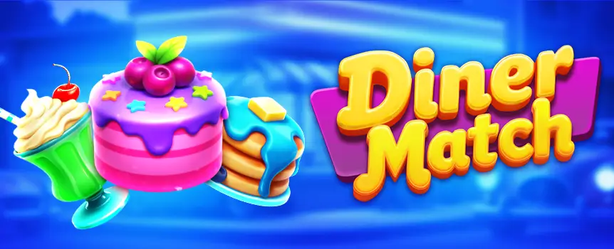 Step into a neon-lit blast from the past in Diner Match! Sweet wins await with Cluster payouts, gum ball Scatters, Free Spins, and up to 5,000x Max. Wins.